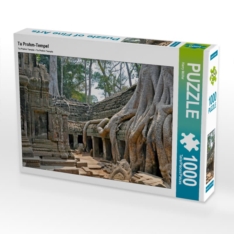 CALVENDO Puzzle Ta Prohm-Tempel | 1000 Teile Lege-Größe 64x48cm Foto-Puzzle für glückliche Stunden