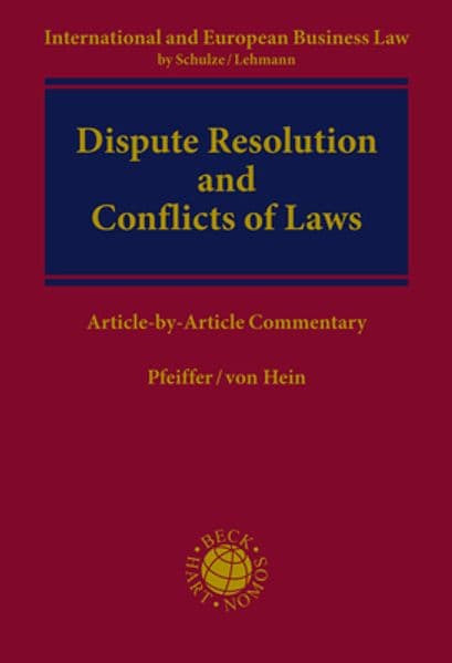 Dispute Resolution and Conflict of Laws
