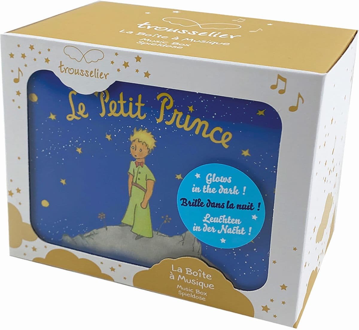 Trousselier - Schmuckkästchen mit Musik, Kleine Prinz, blau, nachtleuchtend