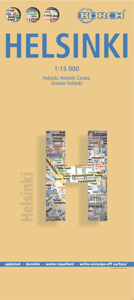 Borch Map Stadtplan Helsinki / Helsingfors