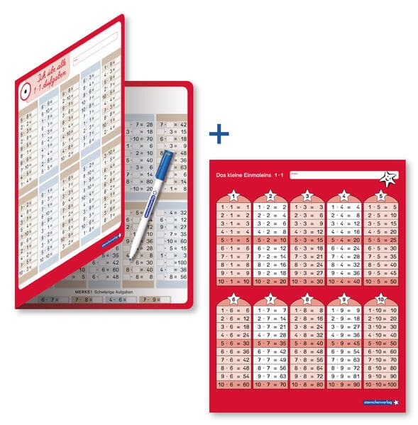 Das kleine 1x1 und Ich übe alle 1x1 Aufgaben mit Stift im Set