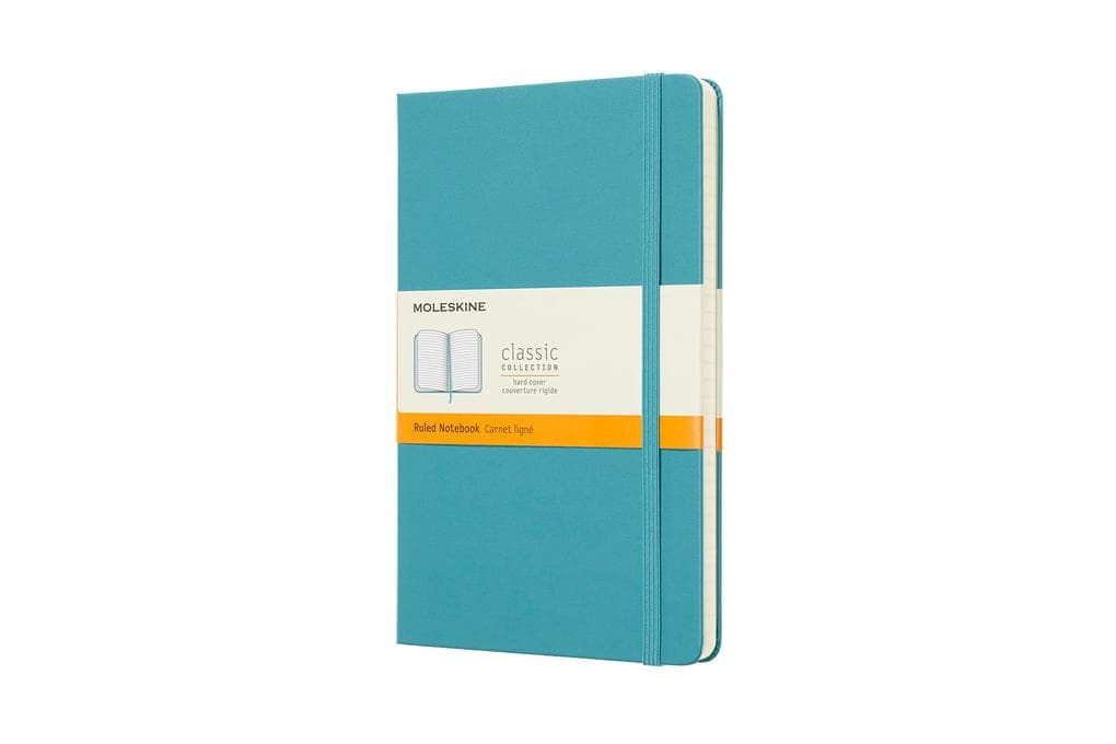Moleskine Notizbuch Large/A5, Liniert, Hard Cover, Riff Blau