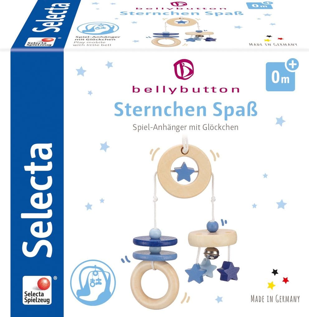 Schmidt Spiele - Selecta - bellybutton by Selecta - Sternchen Spaß blau, 15,5 cm