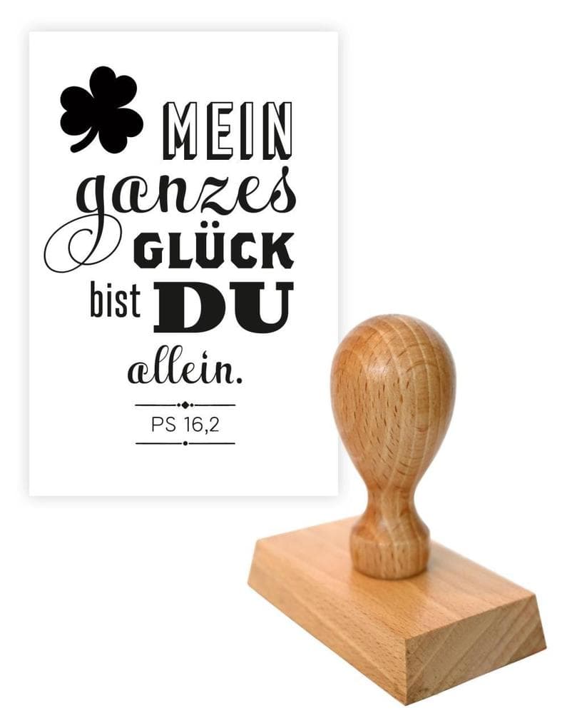 Stempel: Mein ganzes Glück bist du allein. (Ps 16,2)