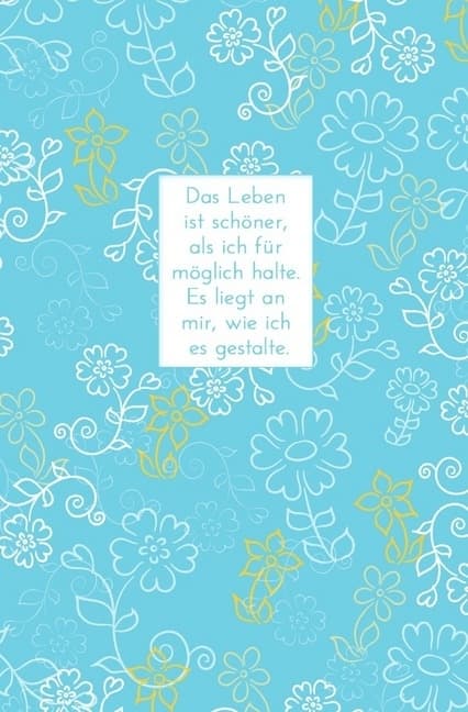 Schreibwandel Notizbuch "Blumen himmelblau"