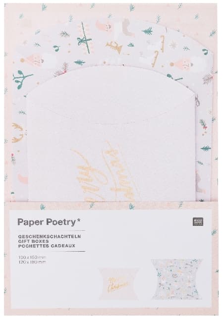 Geschenkschachteln, Jolly Christmas, Pastell