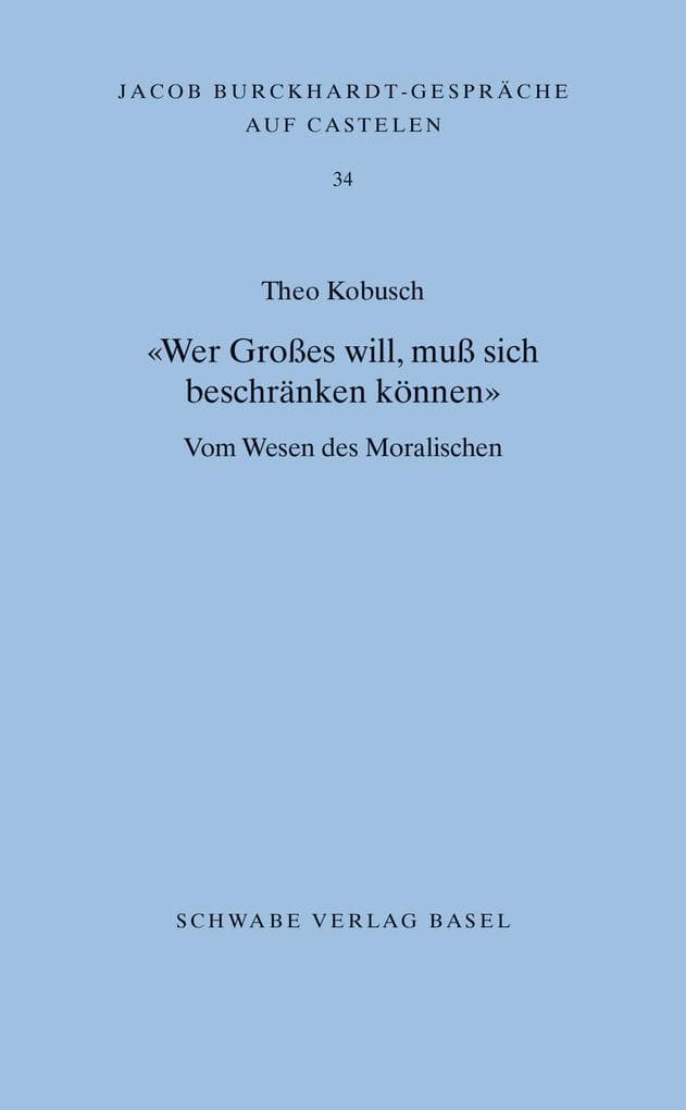 "Wer Großes will, muß sich beschränken können"