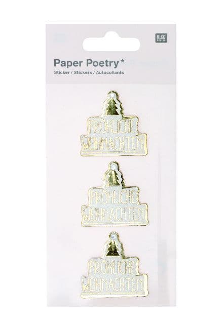 3D Sticker, Frohe Weihnachten