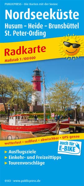 Nordseeküste, Husum - Heide - Brunsbüttel, St. Peter-Ording 1:100 000