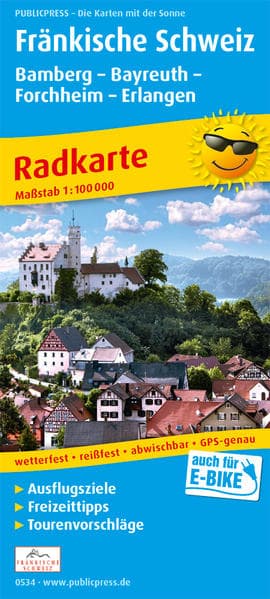 Fränkische Schweiz, Bamberg - Bayreuth, Forchheim - Erlangen 1:100 000