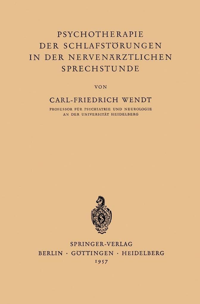 Psychotherapie der Schlafstörungen in der Nervenärztlichen Sprechstunde