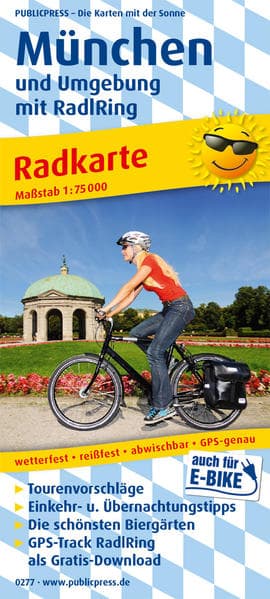 München und Umgebung mit RadlRing 1:75 000