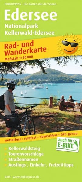 Edersee, Nationalpark Kellerwald-Edersee 1:50 000
