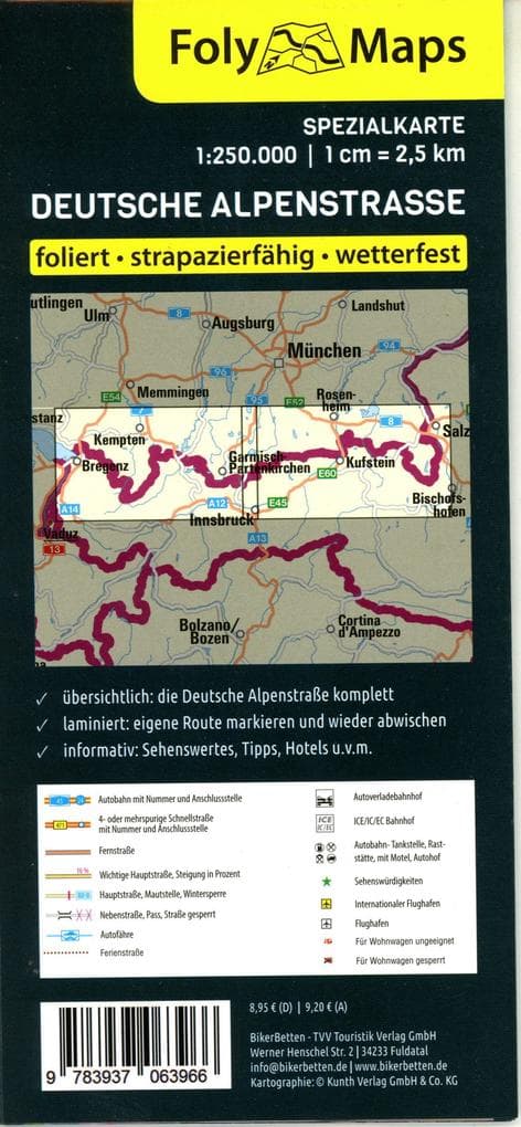 FolyMaps Deutsche Alpenstraße Spezialkarte