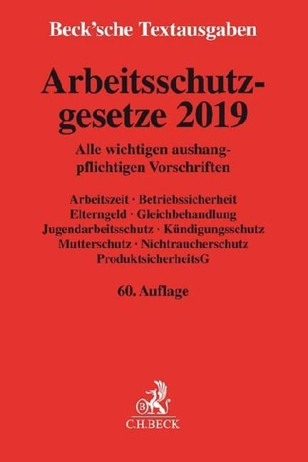 Arbeitsschutzgesetze 2019