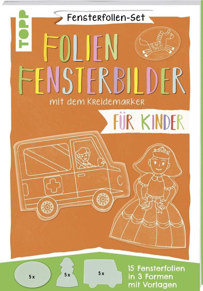 Fensterfolien-Set - Folien-Fensterbilder mit dem Kreidemarker - Für Kinder