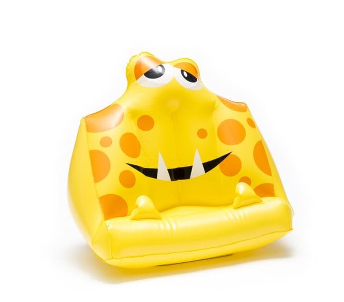 Bookmonster Air Gelb | Sammy | Aufblasbares Lesekissen für Bücher und Tablets | Buchständer | Tablethalter | Lesehillfe