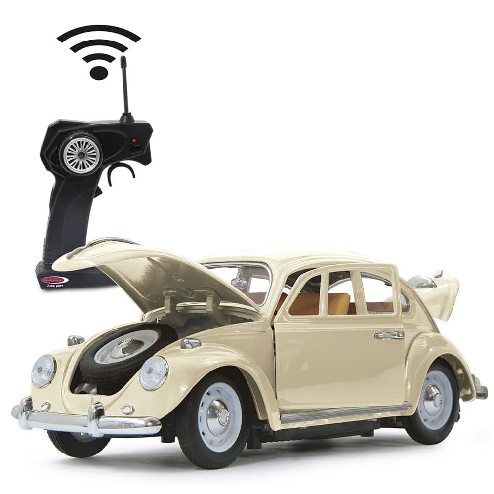 Jamara - Fahrzeug, VW Käfer 1:18 RC Die Cast creme weiß 40MHz