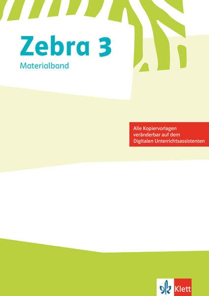 Zebra 3. Materialband zum Verbrauchsmaterial und zur Ausleihvariante Klasse 3