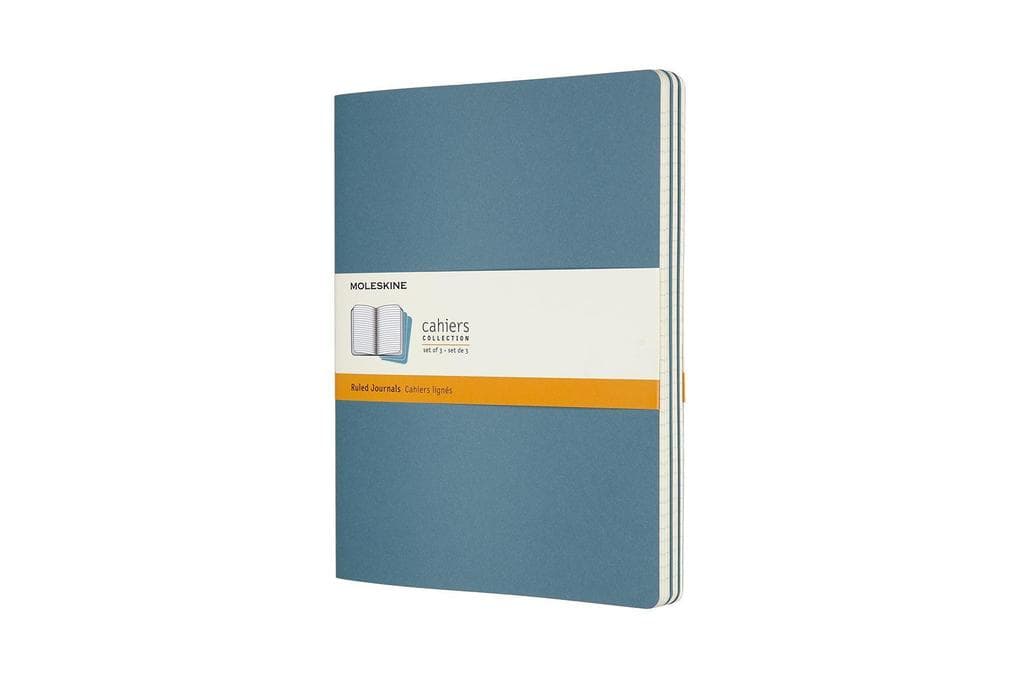 Moleskine Cahier XL, 3er Set, Liniert, Lebhaftes Blau