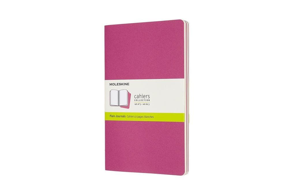 Moleskine Cahier Large/A5, 3er Set, Blanko, Kinetisches Pink