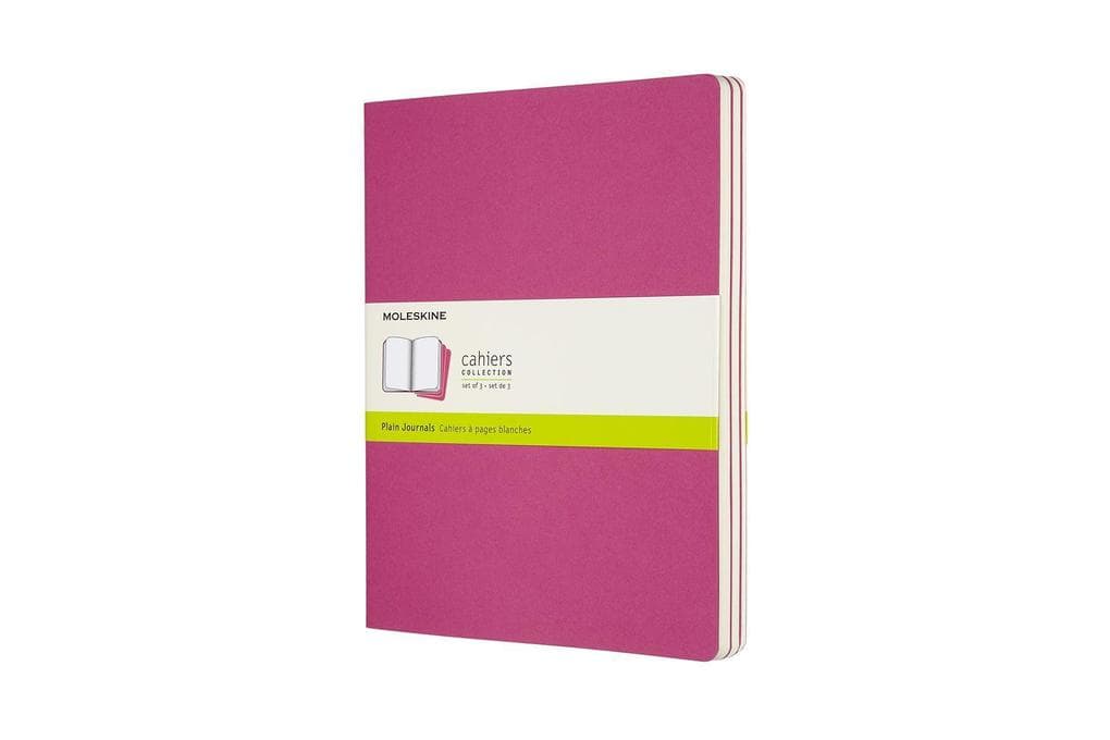 Moleskine Cahier XL, 3er Set, Blanko, Kinetisches Pink