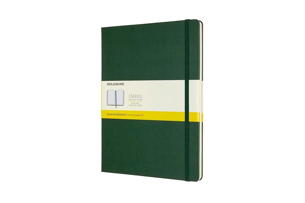 Moleskine Notizbuch XL, Kariert, Myrtengrün