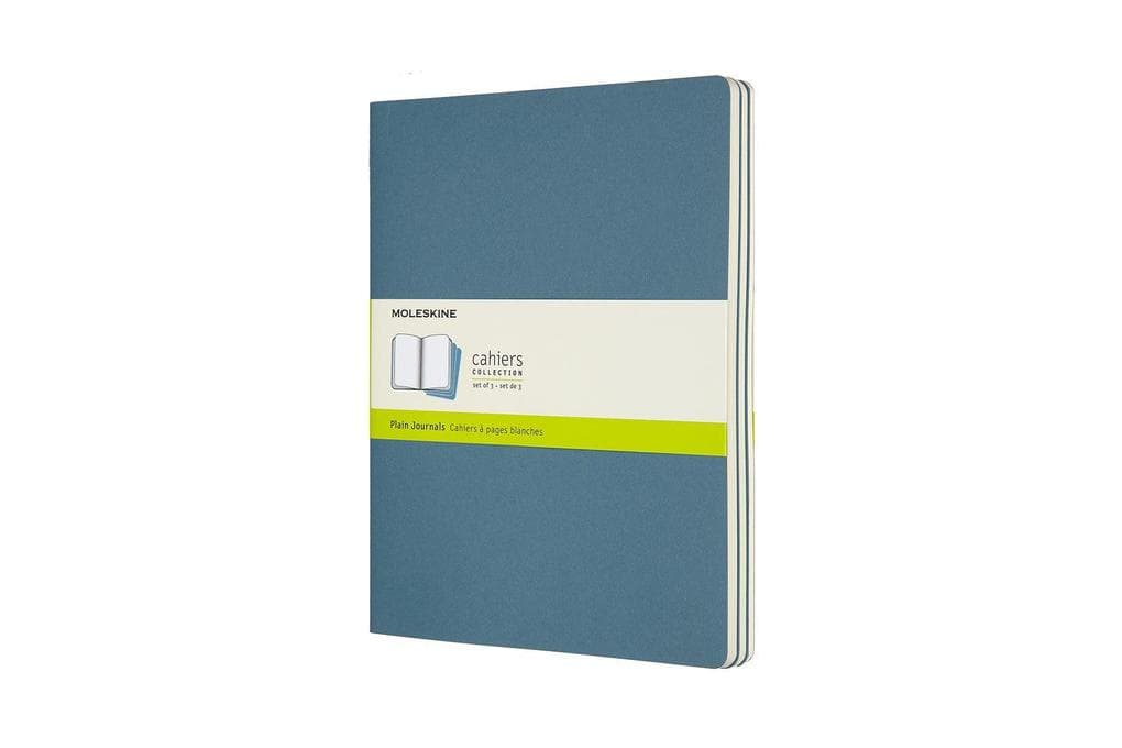 Moleskine Cahier XL, 3er Set, Blanko, Lebhaftes Blau