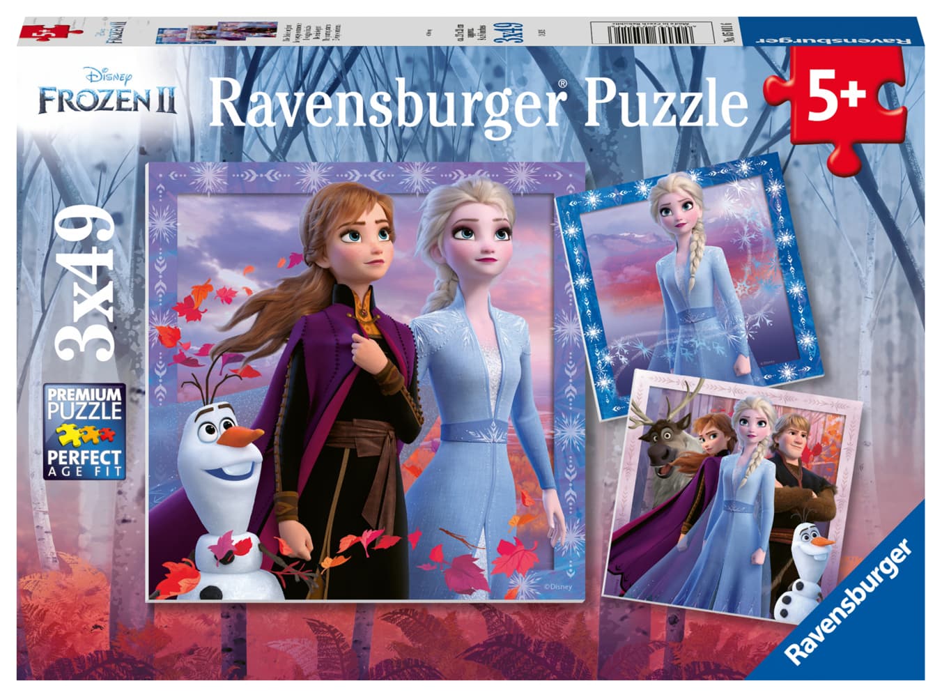 Ravensburger Kinderpuzzle - 05011 Die Reise beginnt - Puzzle für Kinder ab 5 Jahren, mit 3x49 Teilen, Puzzle mit Disney Frozen