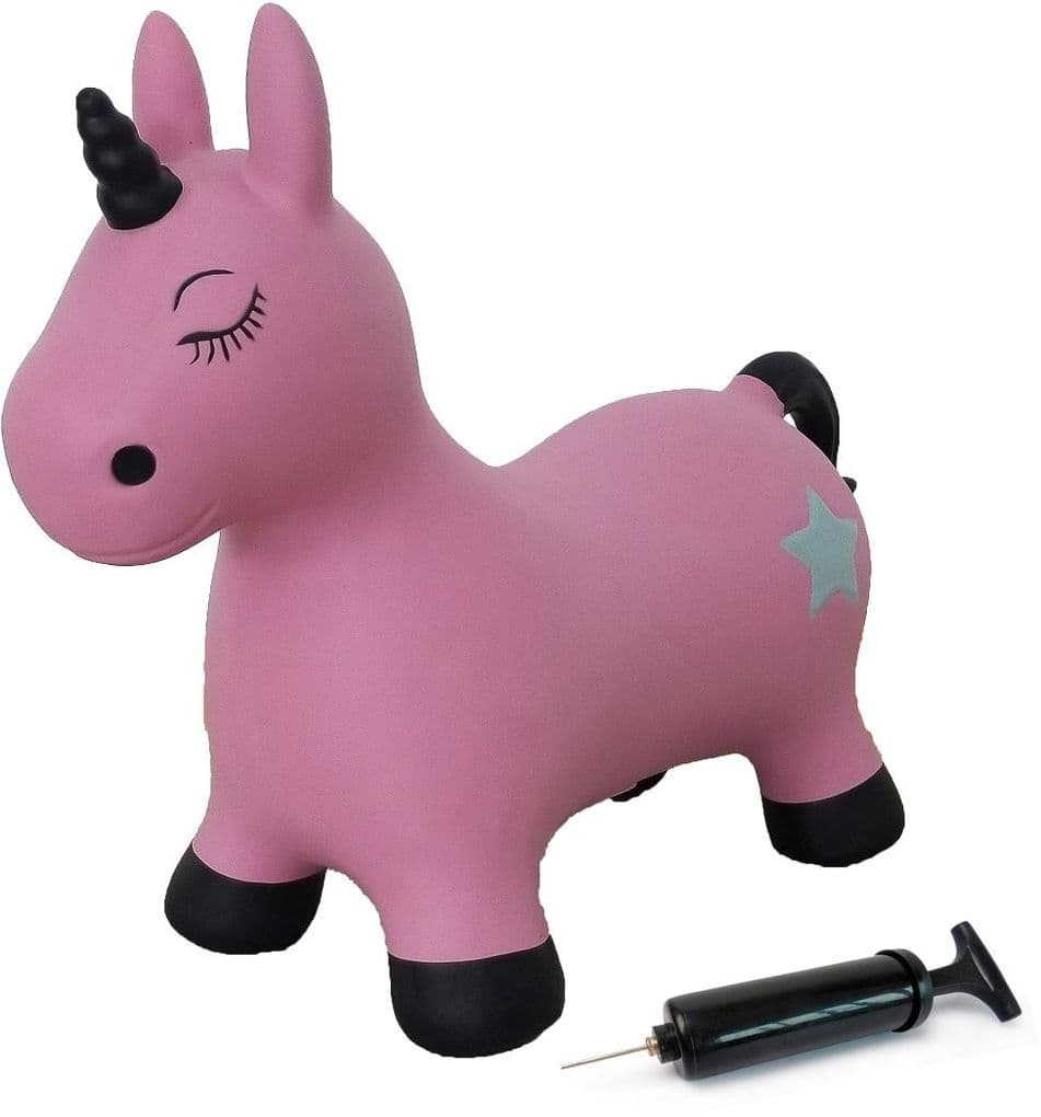Jamara - Hüpftier Einhorn pink mit Pumpe