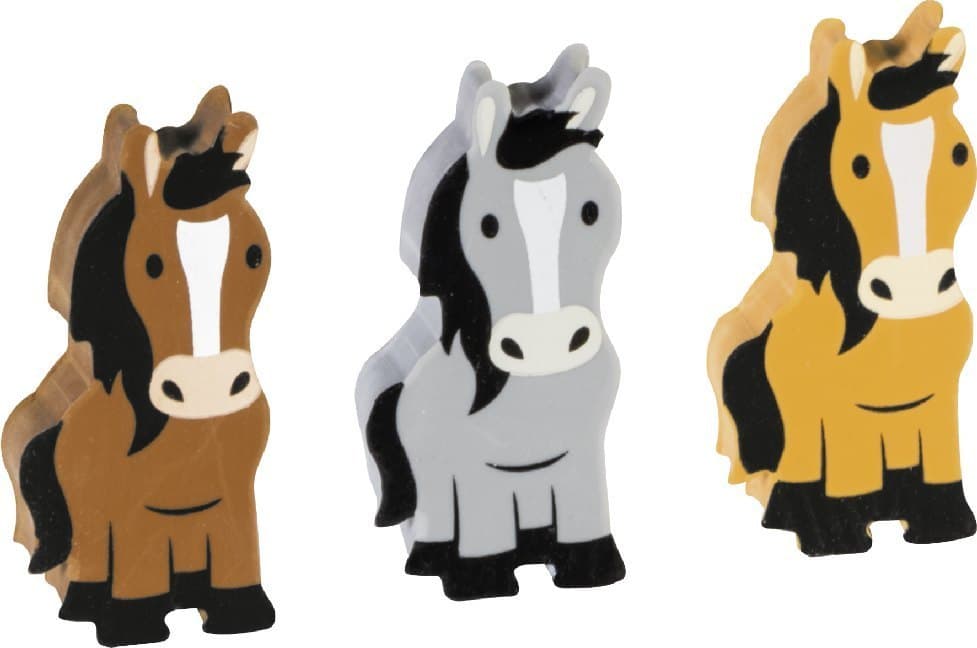 Brunnen Radiergummi Pferde 3er