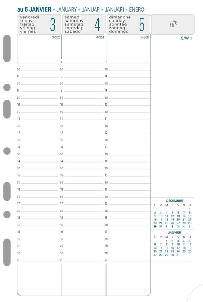 Kalender 1 Woche 2 Seiten senkrecht 2027