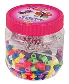 Hama 8791 - Bügelperlen, Dose mit 400 Maxi-Perlen und 2 Stiftplatten (Quadrat und Schmetterling)