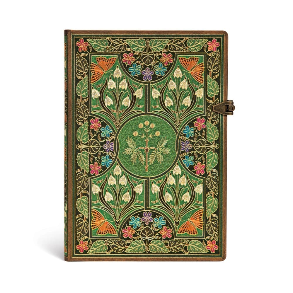 Poetry in Bloom Midi Lined Journal (Clasp Closure)