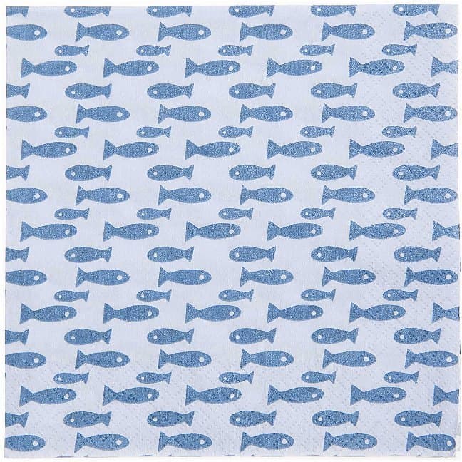 Servietten, Fische, Blau