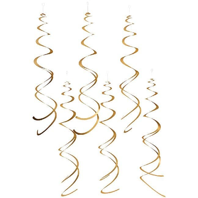 Spiral Luftschlangen, Gold Matt