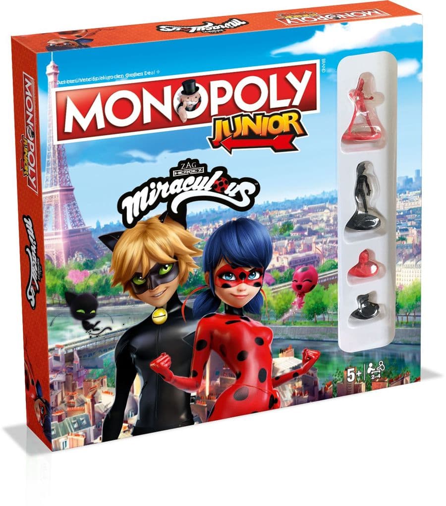 Winning Moves - Monopoly Junior - Miraculous - Lady Bug & Cat Noir
