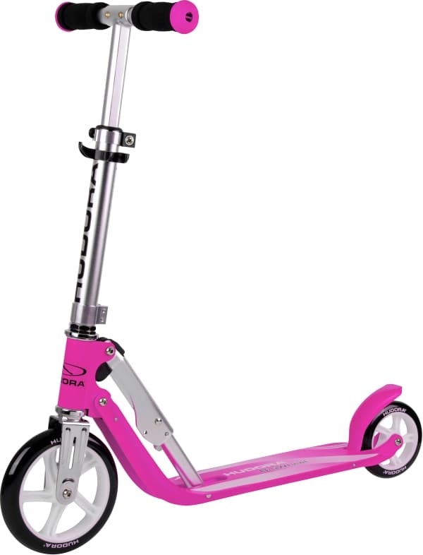 HUDORA 14201 - Little BigWheel Scooter, Farbe: Magenta, Aluminium-Roller für Kinder ab 3 Jahren