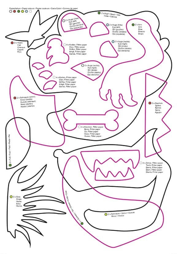 URSUS Laternenzeit Laternen-Bastelset rund TRex