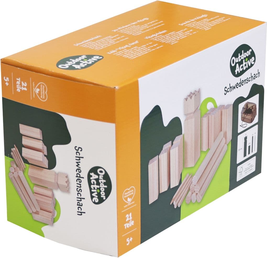 Outdoor active Schwedenschach Kubb 21-teilig