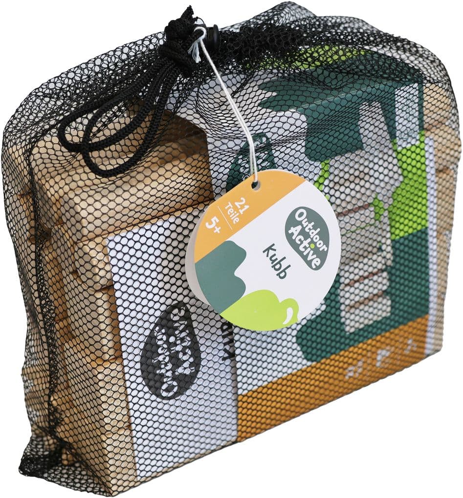 Outdoor active Schwedenschach-Kubb, 21-teilig im Netz