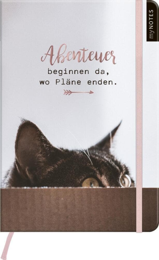 myNOTES Notizbuch A5: Abenteuer beginnen da, wo Pläne enden
