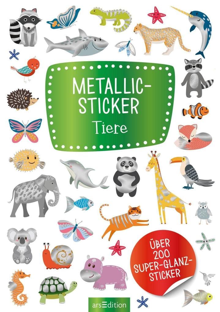 Metallic-Sticker Tiere