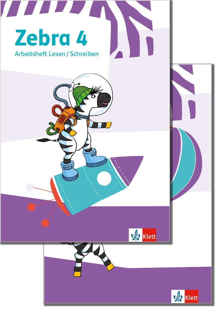 Zebra 4. Paket: Arbeitsheft Lesen/Schreiben und Arbeitsheft Sprache Klasse 4