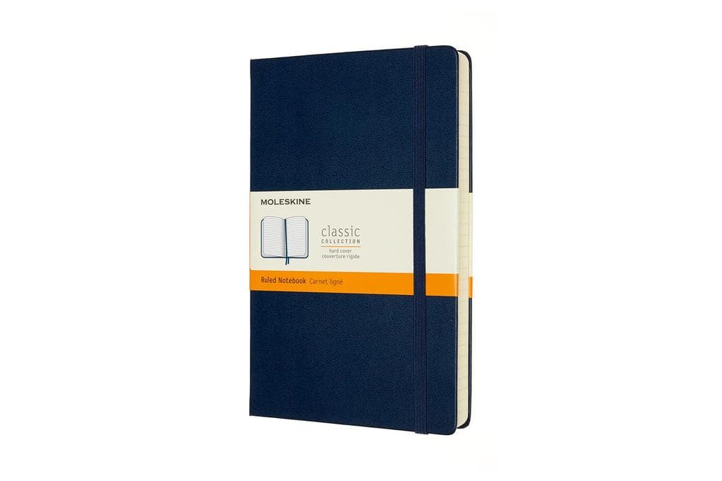 Moleskine Notizbuch - Erweitert, Large/A5, Liniert, Fester Einband, Saphir