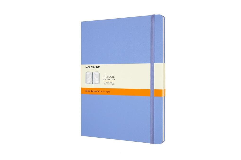 Moleskine Notizbuch XL, Liniert, Fester Einband, Hortensien Blau