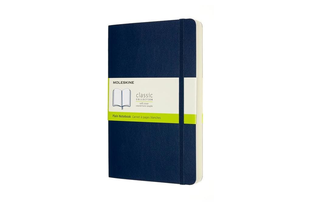 Moleskine Notizbuch - Erweitert, Large/A5, Blanko, Weicher Einband, Saphir