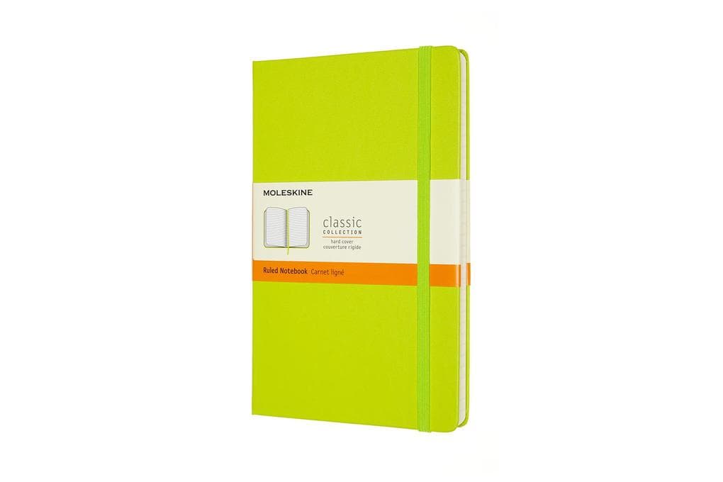 Moleskine Notizbuch Large/A5, Liniert, Fester Einband, Limetten Grün
