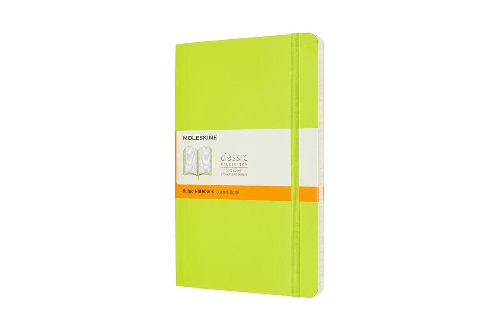 Moleskine Notizbuch Large/A5, Liniert, Weicher Einband, Limetten Grün