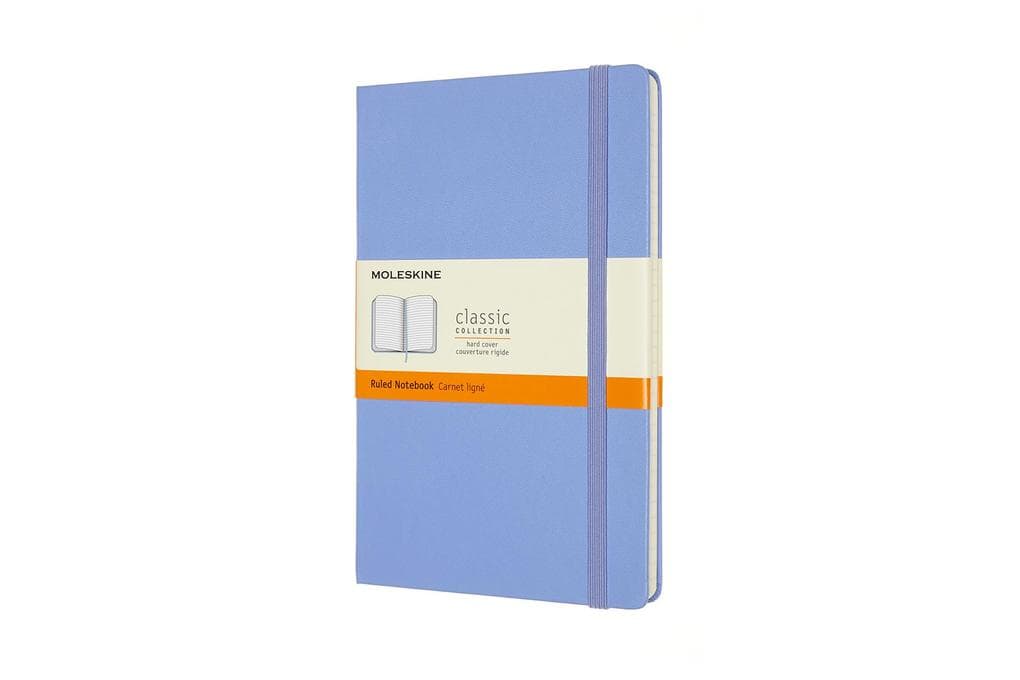 Moleskine Notizbuch Large/A5, Liniert, Fester Einband, Hortensien Blau